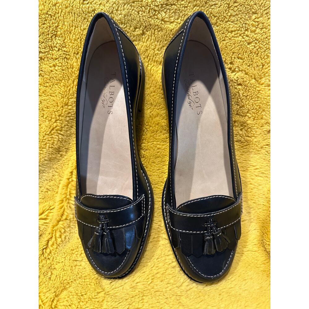 Talbots Black Tassel Loafers